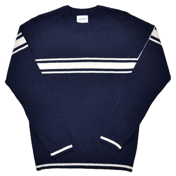 Norse Projects - Karl Slub Cotton Stripe Sweater - Dark Navy