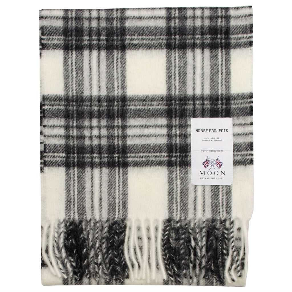 Norse Projects - Moon Checked Lambswool Scarf - Magnet Grey