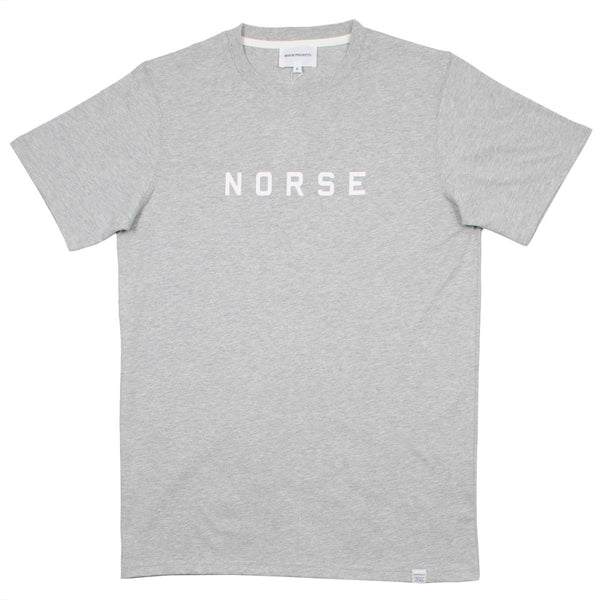 Norse Projects - Niels Standard Logo T-shirt - Light Grey Melange