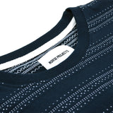 Norse Projects - Niels Texture Stripe T-shirt - Dark Navy