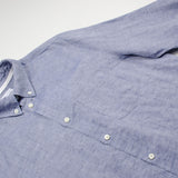 Norse Projects - Osvald BD Cotton Linen Shirt - True Blue