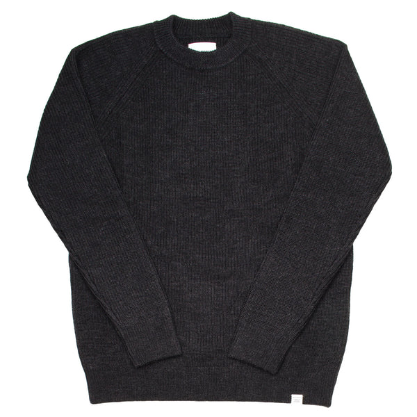 Norse Projects - Roald Cotton Wool Sweater - Charcoal Melange