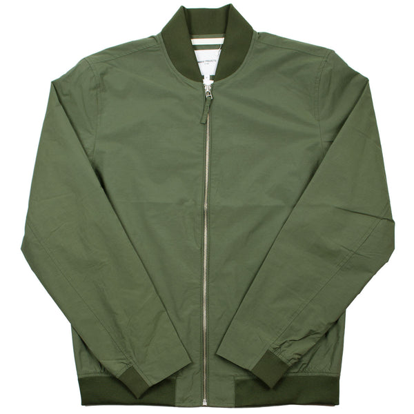 Norse Projects - Ryan Crisp Cotton Bomber Jacket - Dried Olive