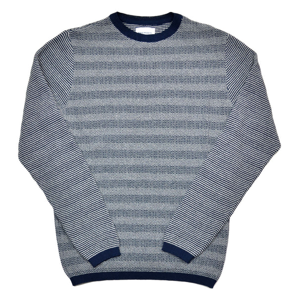 Norse Projects - Sigfred Denim Stitch Sweater - Dark Navy