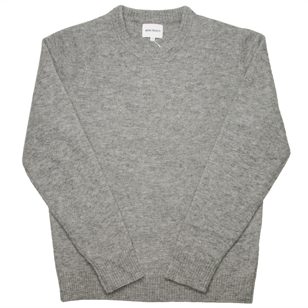 Norse Projects - Sigfred Merino Alpaca Sweater - Grey Melange