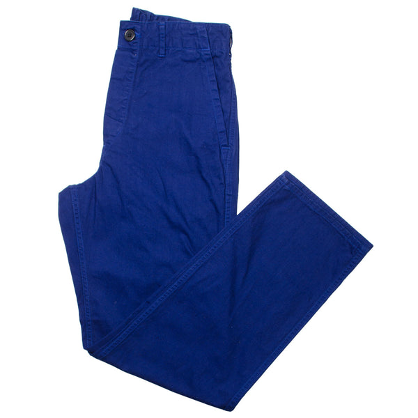 orSlow - French Work Pants - Blue Herringbone Twill