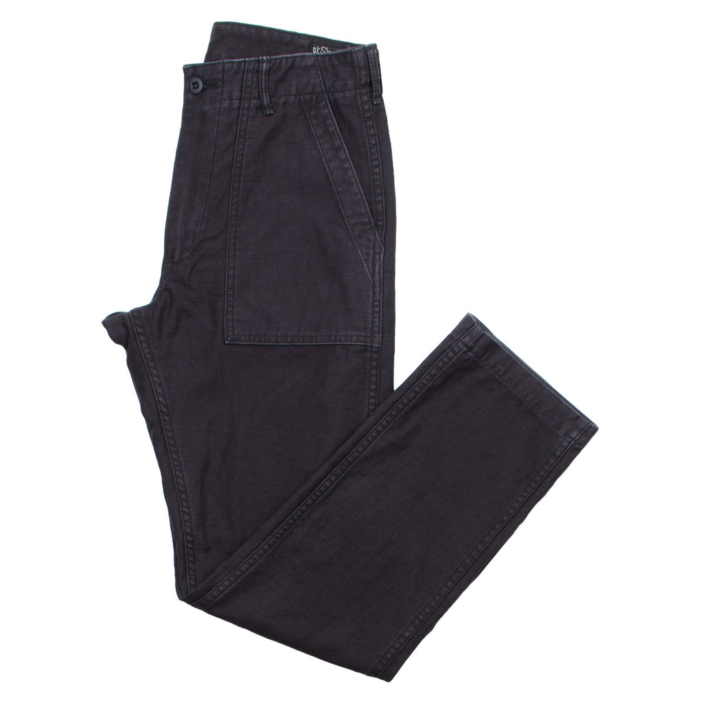 orSlow - Slim Fit Fatigue Pants - Black Stone Washed