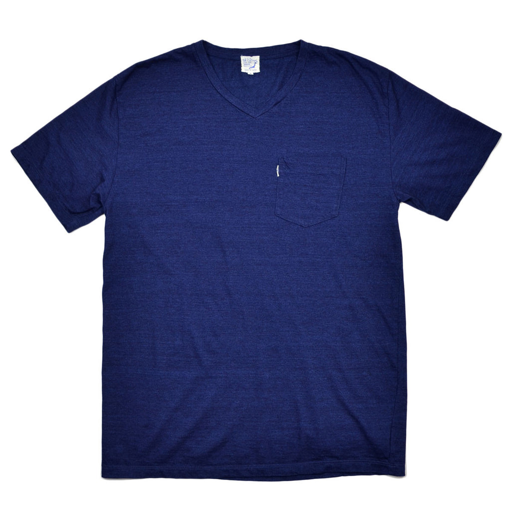 orSlow - V-neck T-shirt - Indigo