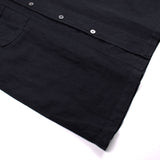 Our Legacy - Chamois Short Sleeve Shirt - Black Cotton Linen