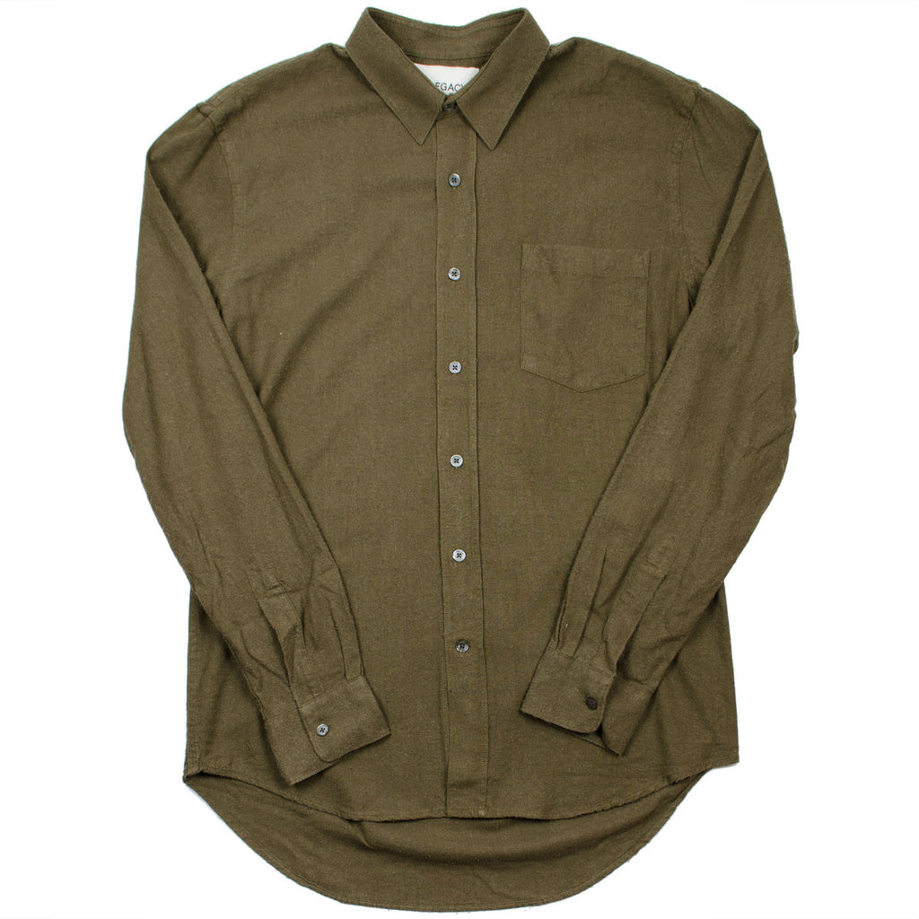 Our Legacy - Classic Shirt - Dark Olive Silk Noil