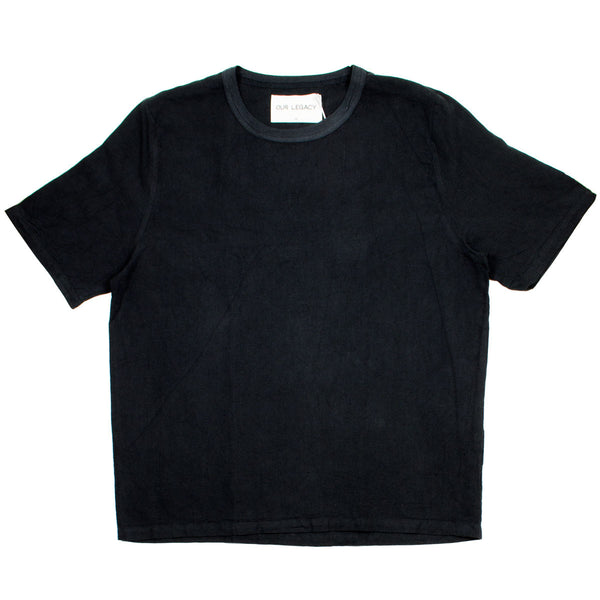 Our Legacy - Weaved T-shirt - Washed Black Linen