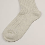 RoToTo - Cotton Wool Rib Socks - Ash Gray