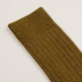 RoToTo - Cotton Wool Rib Socks - O.D.