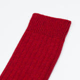RoToTo - Cotton Wool Rib Socks - Red