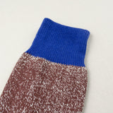 RoToTo - Doubleface Silk / Cotton Socks - Blue / Brown