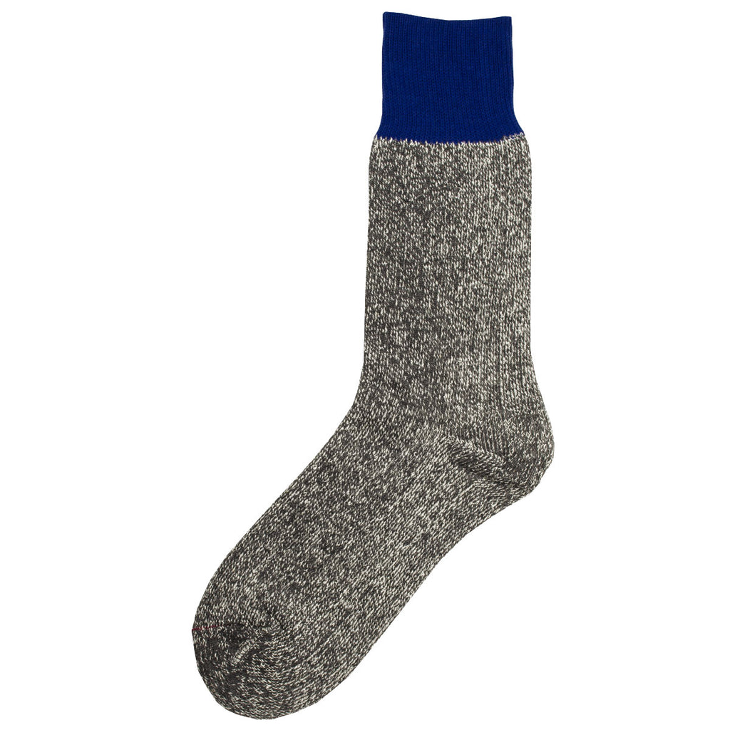 RoToTo - Doubleface Silk / Cotton Socks - Blue / Gray