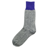 RoToTo - Doubleface Silk / Cotton Socks - Purple / Gray