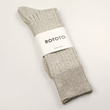 RoToTo - Linen Cotton Rib Socks - Grayge