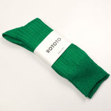 RoToTo - Linen Cotton Rib Socks - Green