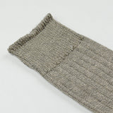 RoToTo - Linen Cotton Rib Socks - Medium Gray