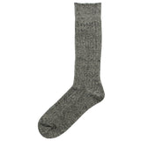 RoToTo - Linen Cotton Rib Socks - Mixed Black