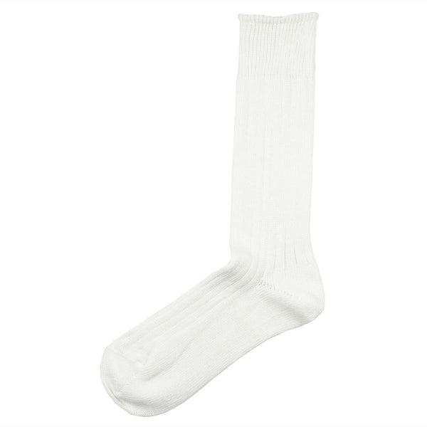 RoToTo - Linen Cotton Rib Socks - Off White