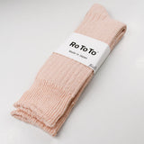 RoToTo - Linen Cotton Rib Socks - Pink