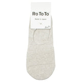 RoToTo - Low Gauge Linen Foot Cover Invisible Socks - Medium Beige