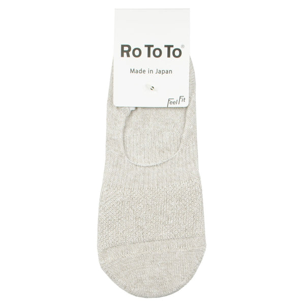 RoToTo - Low Gauge Linen Foot Cover Invisible Socks - Medium Beige