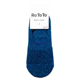 RoToTo - Low Gauge Linen Foot Cover Invisible Socks - Turquoise/Purple