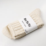 RoToTo - Low Gauge Slub Socks - Ecru