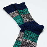 RoToTo - Mixture Socks - Blue/Emerald/Pink