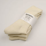 RoToTo - Organic Cotton Daily 3-Pack Socks - Ecru
