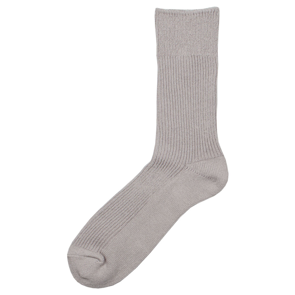 RoToTo - Recycled Cotton Ribbed Crew Socks - Gray