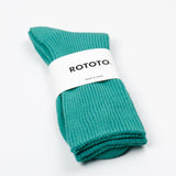 RoToTo - Recycled Cotton Ribbed Crew Socks - Light Green