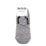 RoToTo - Silk Cotton Foot Cover Invisible Socks - Mix Charcoal