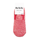 RoToTo - Silk Cotton Foot Cover Invisible Socks - Mix Red