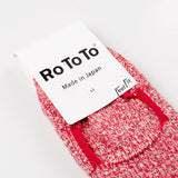 RoToTo - Silk Cotton Foot Cover Invisible Socks - Mix Red