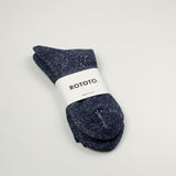 RoToTo - Washi Pile Crew Socks - Navy
