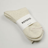 RoToTo - Washi Pile Crew Socks - Oatmeal