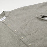 Schnayderman's - Leisure Shirt Melange One Buttonstand - Black & Beige