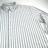 Soulland - Goldsmith Button-down Shirt - White / Green Stripes