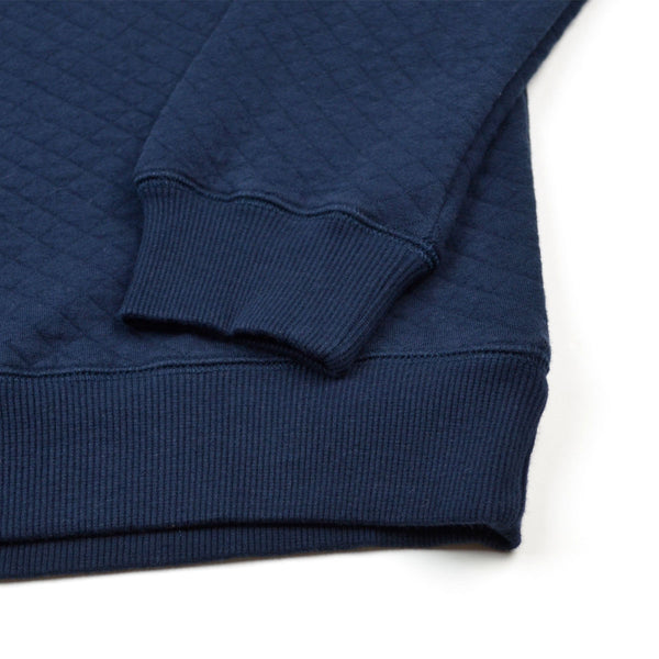 Soulland - Huddleston Sweater in Quilted Fabric - Navy