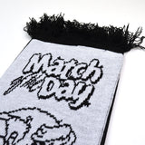 Soulland - Muf Knitted Football Scarf - Black / White