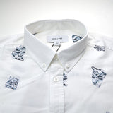 Soulland - Peggs Shirt with Allover Print - White / Silver