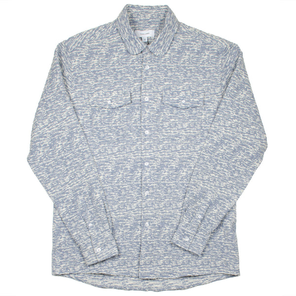 Soulland - Tom Western Shirt with Pockets - White / Light Blue