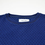 Soulland - Warners Sweater in 3D Effect Braided Fabric - Raw Indigo