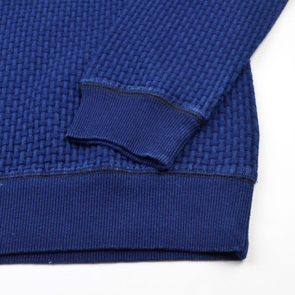 Soulland - Warners Sweater in 3D Effect Braided Fabric - Raw Indigo