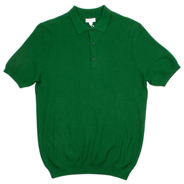 Sunspel - Fine Texture Polo - Basil