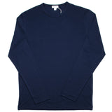 Sunspel - Long Sleeve Crew Neck T-shirt - Navy